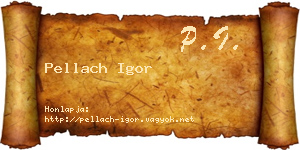 Pellach Igor névjegykártya